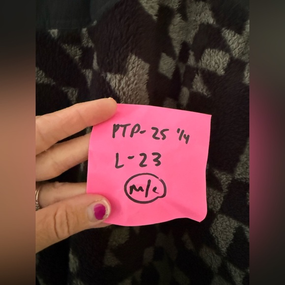 Joy Lab Oversized Checkered Loose Fit Fleece Cropped Jacket Black Green Size M L - Picture 2 of 8